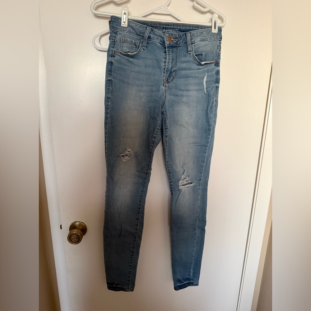 Old Navy Blue rockstar Skinny Jeans.
